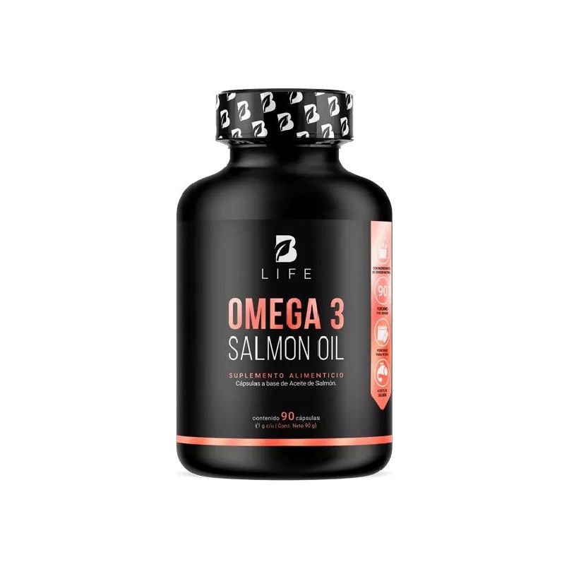 OMEGA 3 SALMON OIL | Aceite puro de Salmon 90 CAPS B LIFE