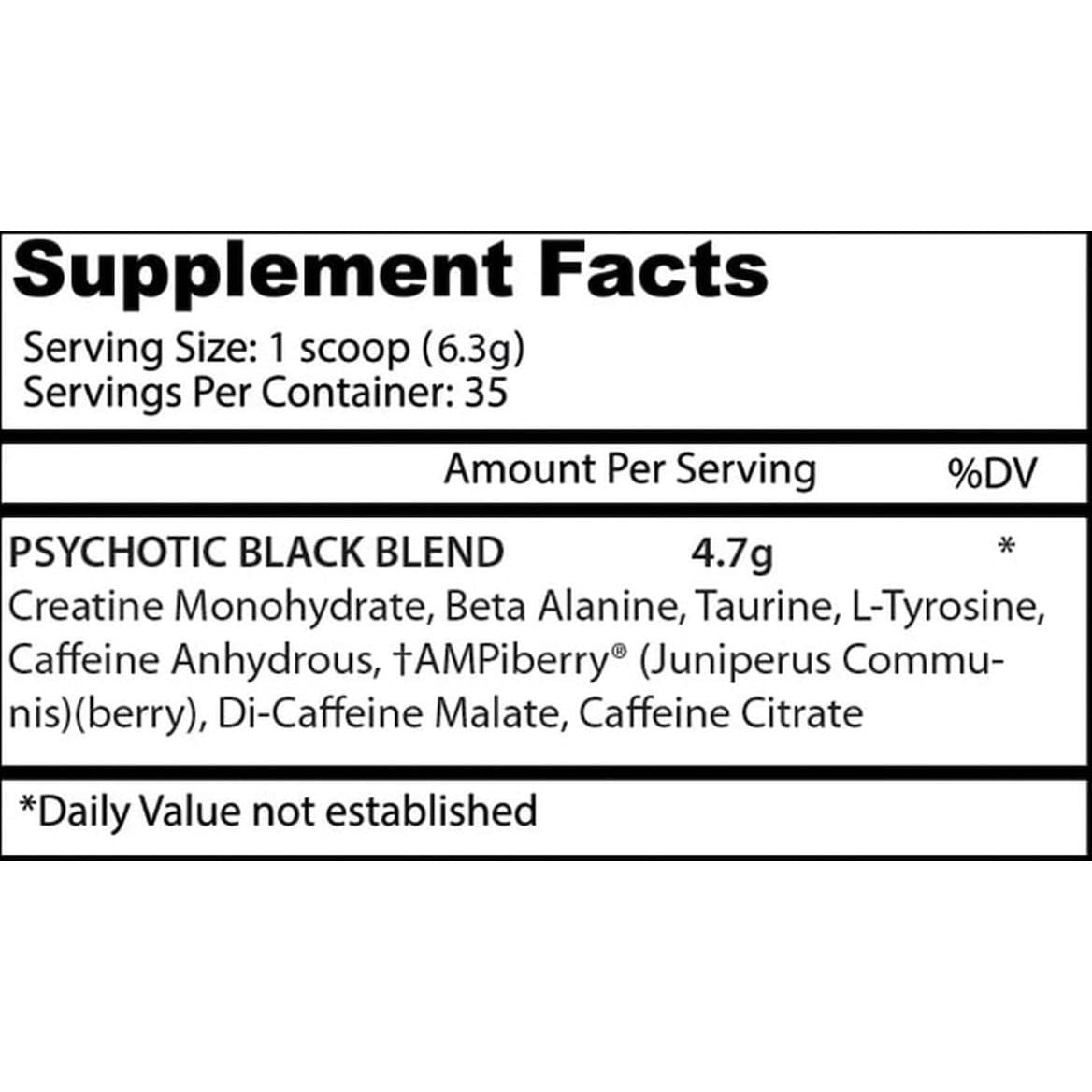 Psychotic Black - 35 servicios
