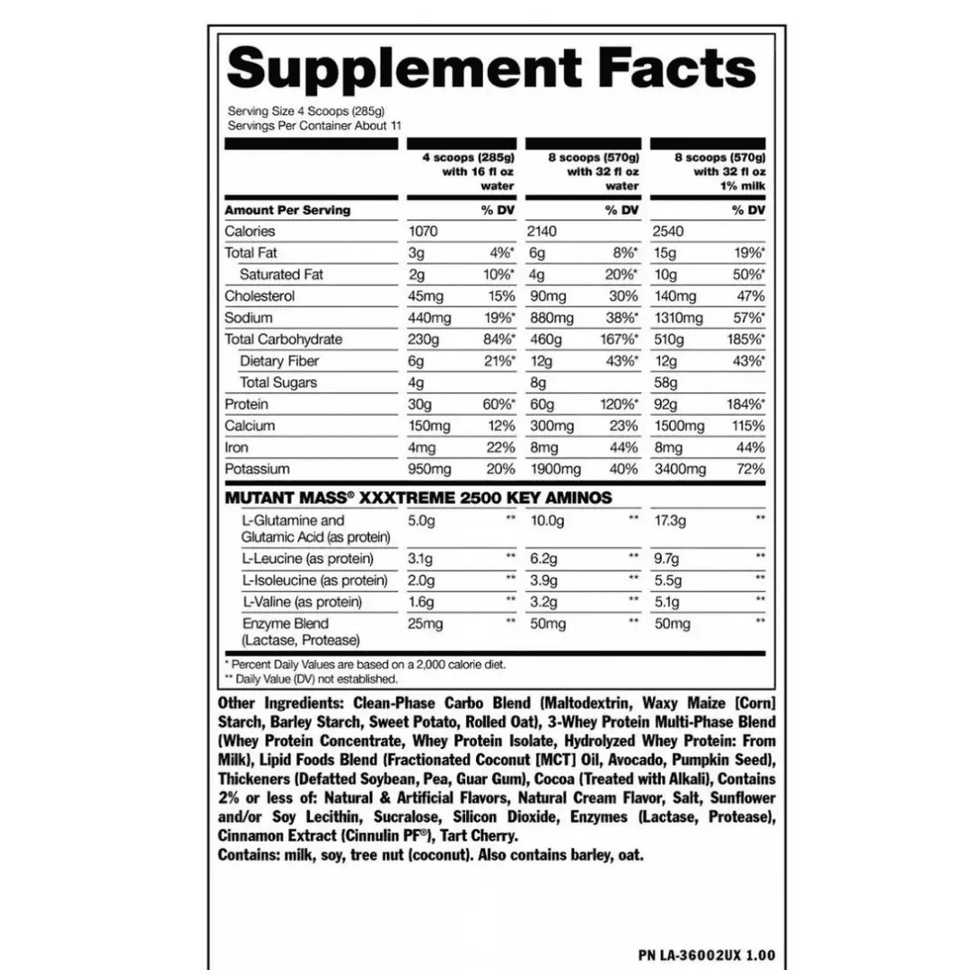 12 lbs | Mutant Mass Extreme 2500